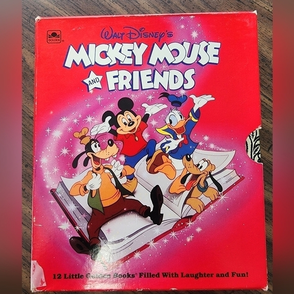 𝅺GREAT Conditon!!! 12 book boxed set Mickey Mouse & Friends- 1990 vintage - Picture 3 of 9